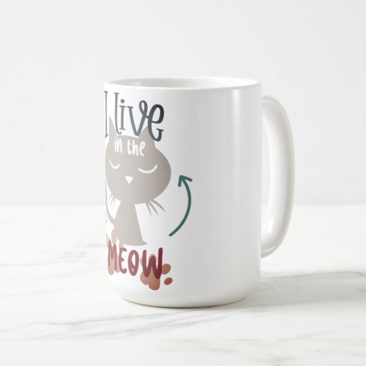 Mug Je vis dans le miaou (Devant droit)