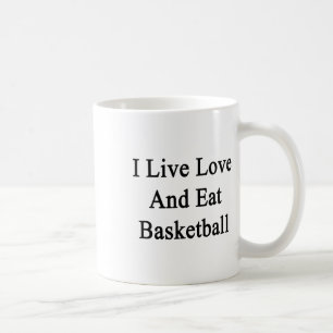 Mug Je vis, j'aime et je mange du basket-ball