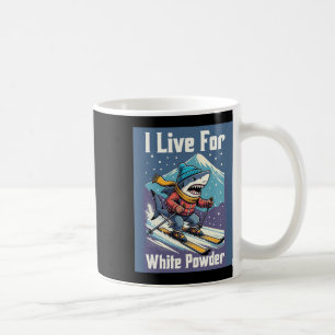Mug Je vis pour la poudre blanche Shark Ski Snowboard