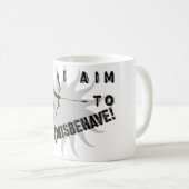 Mug Je vise à mal me comporter ! (Devant droit)
