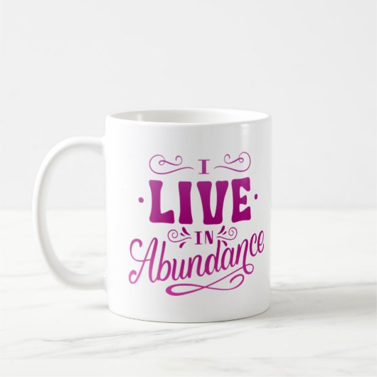 MUG JE VIVE EN ABONDANCE (Gauche)