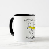 Mug JE VOIS DES PIXELS MORTS - Drôle programmeur Coder (Devant gauche)