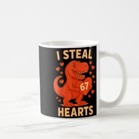 Mug Je vole 67 cœurs Saint-Valentin 67 Meme 6 7 (Droite)