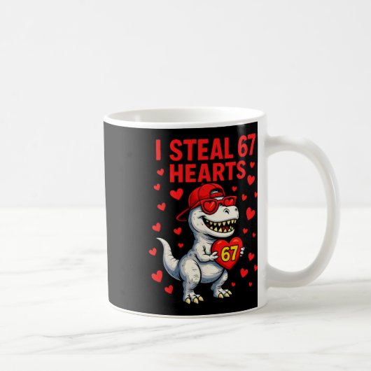 Mug Je vole des cœurs 67 Saint-Valentin 67 Meme 6 7 T- (Droite)