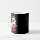 Mug Je vole le cœur T-rex dinosaure Saint-Valentin gar (Devant gauche)