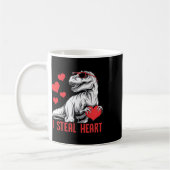 Mug Je vole le cœur T-rex dinosaure Saint-Valentin gar (Gauche)