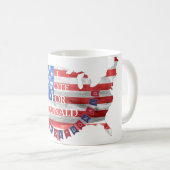 Mug Je vote pour le drapeau républicain américain Dona (Devant droit)