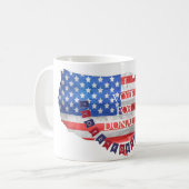Mug Je vote pour le drapeau républicain américain Dona (Devant gauche)