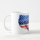 Mug Je vote pour le drapeau républicain américain Dona (Gauche)