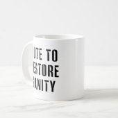 Mug Je vote pour restaurer la santé mentale Large (Devant gauche)