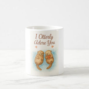 Mug Je vous adore totalement – Douce aquarelle d'amour