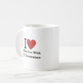 Mug Je ❤️ vous aider avec les médicaments d'assurance (Devant gauche)