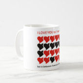 Mug JE VOUS AIME 24 heures sur 24 (Devant gauche)