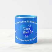 Mug JE VOUS AIME avec Triste SORRY Bear sur Blue APOLO (Centre)