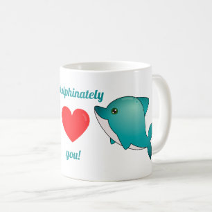 Mug Je vous aime dolphinately [des couples de dauphin