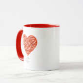 Mug Je vous aime du fond de mon système cardiovasculai (Devant gauche)