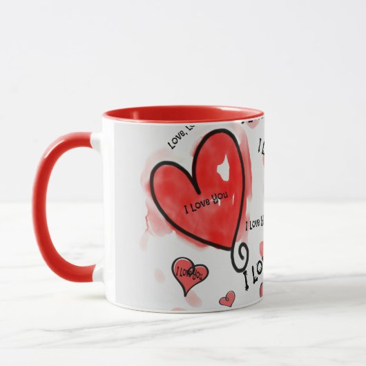 Mug Je Vous Aime, Je Vous Aime, Je Vous Aime (Gauche)