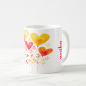 MUG "JE VOUS AIME" SIMPLE CLASSIQUE BOHO HEART PETALS (Devant droit)