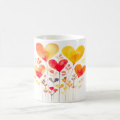 MUG "JE VOUS AIME" SIMPLE CLASSIQUE BOHO HEART PETALS (Centre)