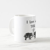 Mug JE VOUS AIME TONS/Elephant Art/Mariage Personnalis (Devant gauche)