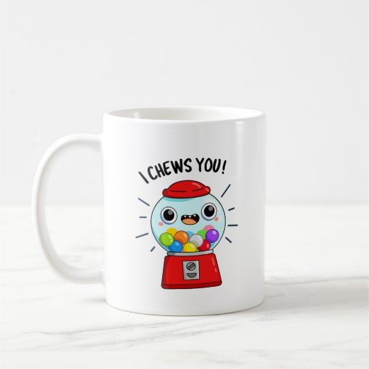 Mug Je Vous Chevonne Drôle Gumball Machine Pun (Gauche)