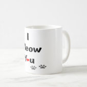 Mug Je Vous Connais Cute Chat Valentine Love Design (Devant droit)