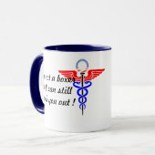 Mug je vous frappe, anesthésiste, jeu de mots drôle (Devant gauche)