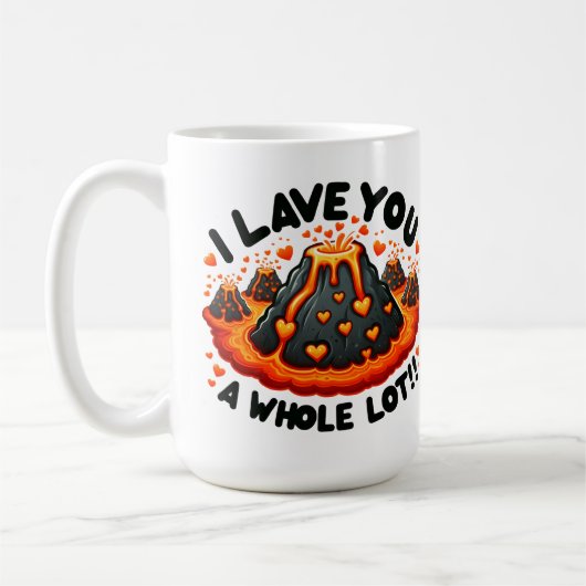 Mug Je vous laisse un amour Volcano bien mignon (Gauche)