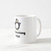 Mug Je vous observe pingouin (Devant droit)