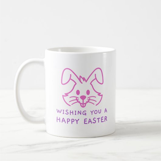 Mug Je vous souhaite un joyeux lapin de Pâques (Gauche)