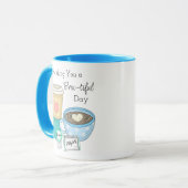 Mug Je vous souhaite une journée riche | Coffee Pun (Devant gauche)