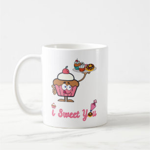 Mug Je vous sucrée avec un Cupcake