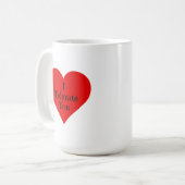 Mug Je Vous Tolère Amusante Romantique (Devant gauche)