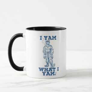 Mug Je Yam Ce Que Je Yam. Conception de croquis