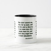 Mug Jean 10:10 KJV Bible Écriture Deux Tons (Centre)
