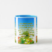 Mug Jean 10:10 KJV Bible Écriture Pic Deux Tons (Centre)