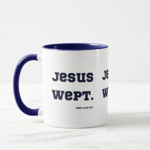 Mug Jean 11:35 KJV Bible Verse Deux Tons