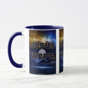 Mug Jean 11:35 KJV Bible Verse Pic Deux Tons