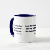Mug Jean 15:1 KJV Bible Verse Deux Tons (Devant gauche)