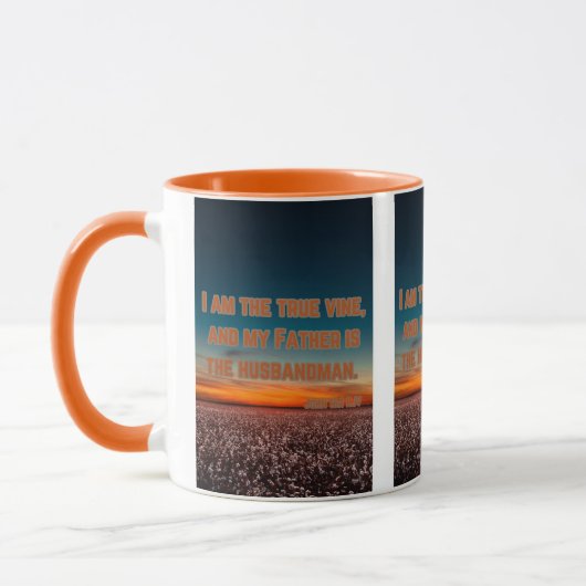 Mug Jean 15:1 KJV Bible Verse Pic Deux Tons (Gauche)