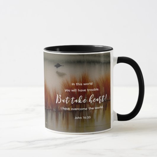 Mug Jean 16:33 J'ai surmonté la Bible Verse Christian (Droite)