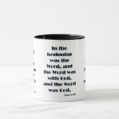 Mug Jean 1:1 Verset Bible KJV Deux Tons (Centre)