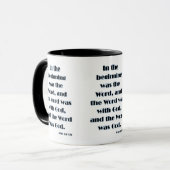 Mug Jean 1:1 Verset Bible KJV Deux Tons (Devant gauche)