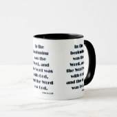 Mug Jean 1:1 Verset Bible KJV Deux Tons (Devant droit)