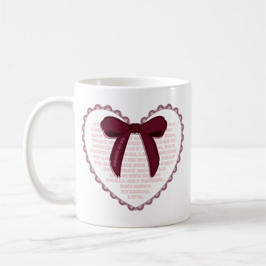 Mug Jean 3:16 - Saint-Valentin chrétien (Gauche)