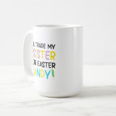 Mug J'échangerai ma soeur pour les enfants de Pâques (Devant gauche)