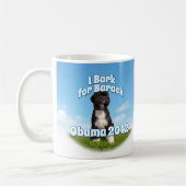 Mug J'écorce pour Barack, BO le premier chien Obama (Gauche)