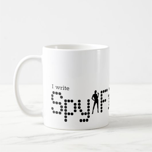 Mug J'écris de la fiction d'espionnage (Gauche)