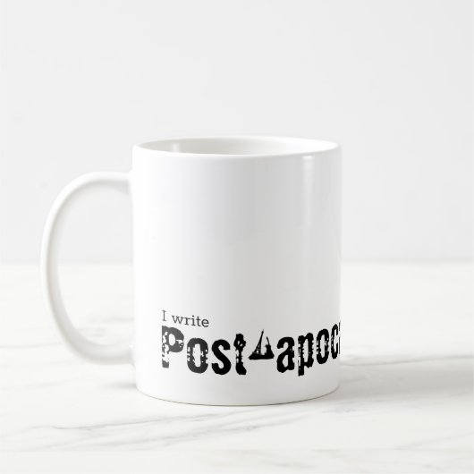 Mug J'écris de la fiction post-apocalyptique (Gauche)