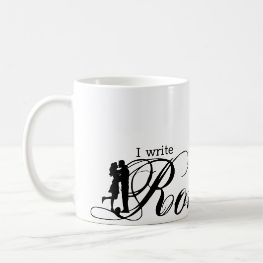Mug J'écris de la romance, des baisers (Gauche)